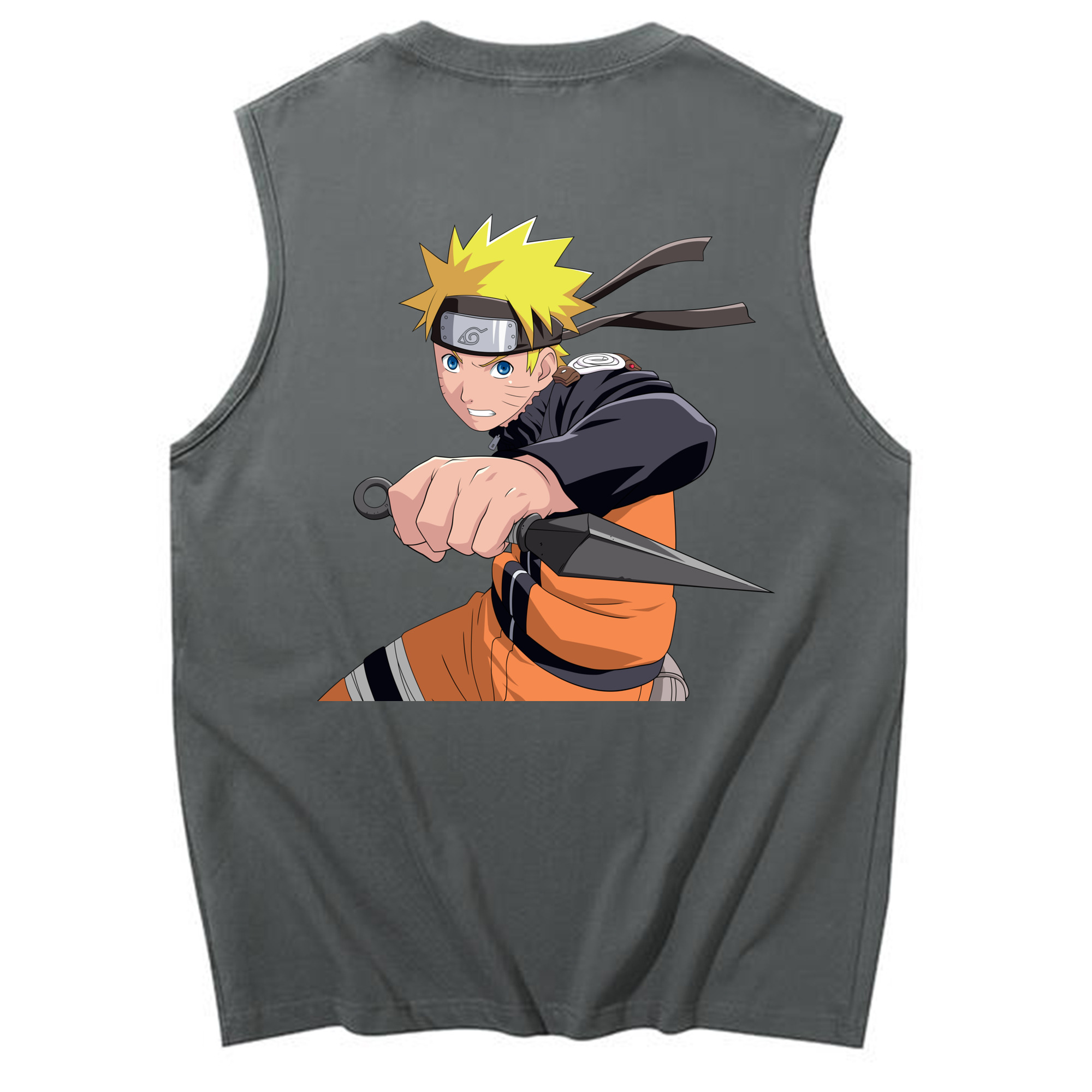 （画像用） NARUTO -ナルト- うずまき ナルト Uzumaki Naruto コットン100％タンクトップ（背面プリント）